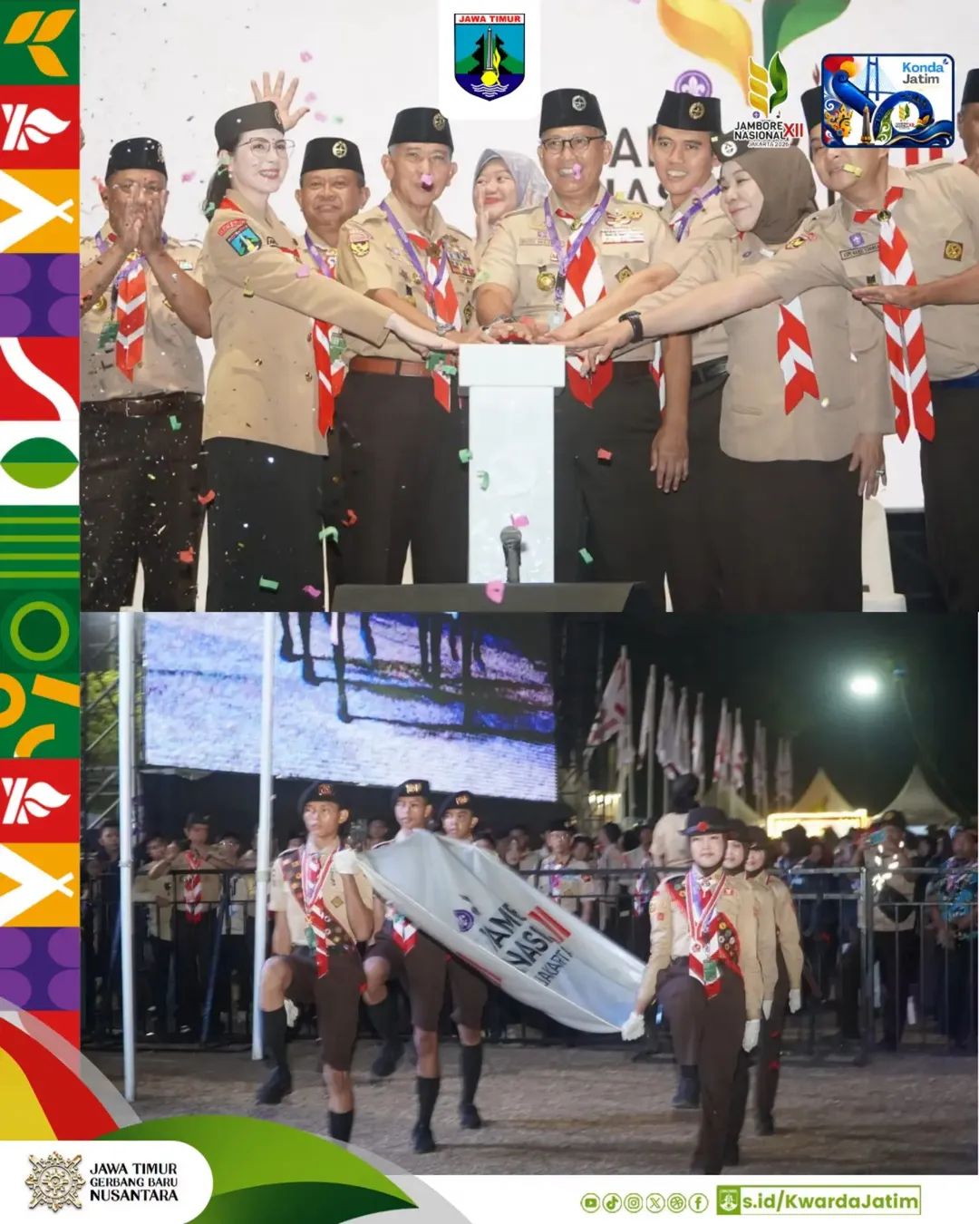 Meriahnya Malam Penutupan Jamnas XII: Kak Arumi Bachsin Dampingi Ketua Kwarnas, Pramuka Jatim Sabet Jamnas Award!