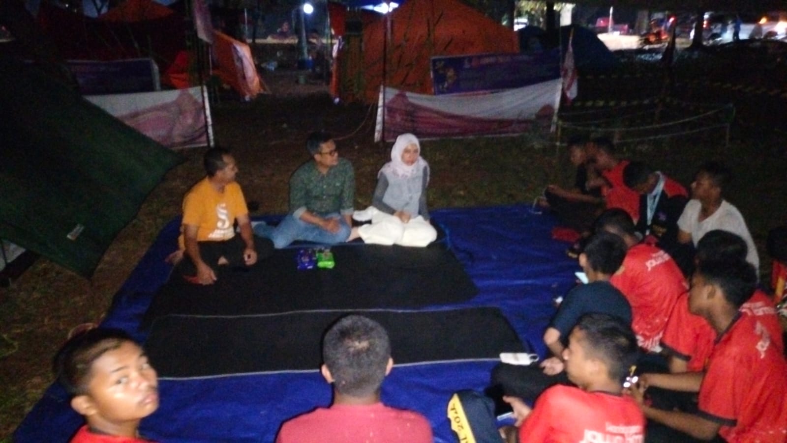 Komunitas Paku Mojopahit Silaturahmi ke Kontingen Kwarcab Mojokerto di Jamnas XII Cibubur